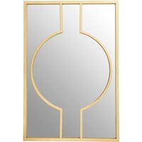 Brussels Baroque Rectangular Gold Finish Wall Mirror - Silver