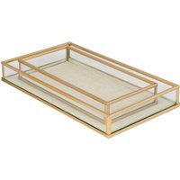 Set of 2 Gold Metal Trays - Gold - image 1