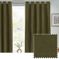 Dawn Textured Blackout Eyelet Curtains - Olive / 117cm / 183cm - image 1