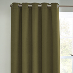 Dawn Textured Blackout Eyelet Curtains - Olive / 117cm / 183cm - thumbnail 4