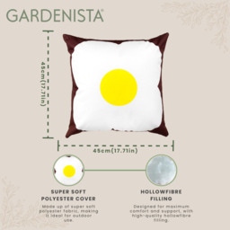 Water Resistant Garden Outdoor Printed Scatter Cushion - Choc Yellow / 1 - thumbnail 5
