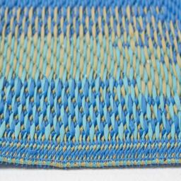 Homescapes Outdoor Rug Luxury Waterproof Reversible Recycled, Blue Amber Ikat - Blue / 180cm - thumbnail 5