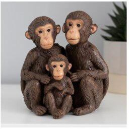 Just the Tree of Us Monkey Family Ornament - Brown - thumbnail 3