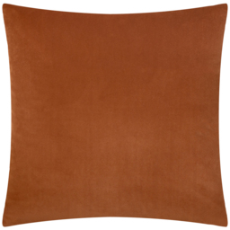 Savoy Stripe Cut Velvet Cushion - Brick / Polyester - thumbnail 3