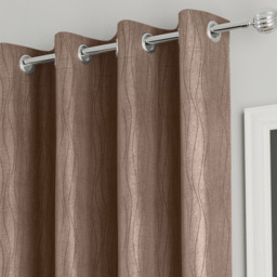 Pair of Goodwood Bronze Eyelet Thermal Room Darkening Curtains - Bronze / 117cm / 183cm - thumbnail 4