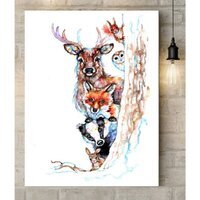 Woodland Crew Canvas - Brown / 24 x 16 in