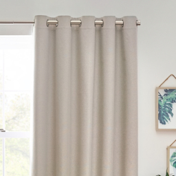 Dawn Textured Blackout Eyelet Curtains - Cream / 117cm / 137cm - thumbnail 5