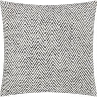 Croft Twill Woven Cushion - Charcoal / 80 Feather 20 Polyester - thumbnail 1