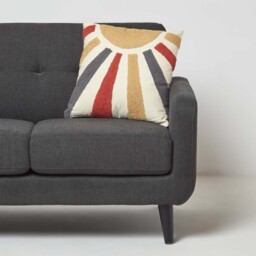 Homescapes Sunshine Tufted Cotton Cushion - Multi - thumbnail 2