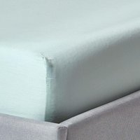 Organic Egyptian Cotton Fitted Sheet - Duck Egg Blue / Single - image 1
