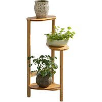 3 Tier Bamboo Indoor Outdoor Plant Stand - Brown