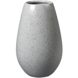 Ceramic Speckled Rounded Vase - 23.5cm - White - thumbnail 3