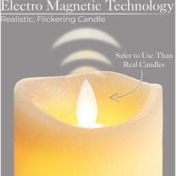Dancing LED Candles Set Of 3 - Cream / Remote - thumbnail 3