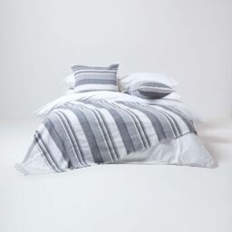 Cotton Morocco Striped Monochrome Throw - Monochrome / 255cm - thumbnail 4