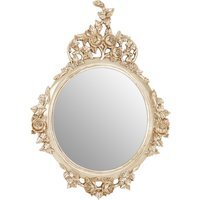 Marseille Champagne Finish Round Wall Mirror - Gold