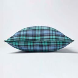 Cotton Black Watch Tartan Cushion Cover - Blue / 60cm - thumbnail 5