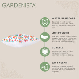 Printed Outdoor Scatter Cushion Garden Furniture Decorative Pillows  - Maria Orange / 2 - thumbnail 3