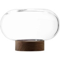 LSA Oblate Glass Vase Lantern - Clear / 19.5cm