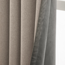 Verso Suede Blackout Eyelet Curtains - Charcoal / 183cm / 117cm - thumbnail 5