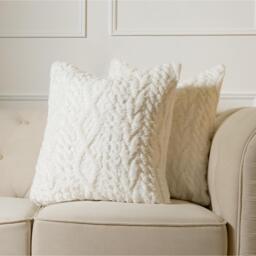 Pack Of Cable Knit Cushion Covers - Cream / 4 - thumbnail 2
