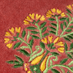 Rennes Embroidered  Cushion - Regal Rose / Polyester - thumbnail 5