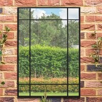 Genestra Outdoor Garden Wall Mirror - Black / 100cm / 70cm - image 1