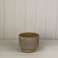 Classic Brown Pebble Stone Pot - Light Brown