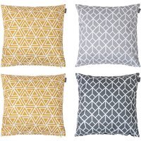 Geometric Print Outdoor Cushion - First Collection  (Set of 4) - Grey - image 1