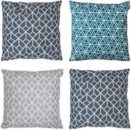 Geometric Print Outdoor Cushion - First Collection  (Set of 4) - Grey - thumbnail 2