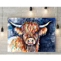 Hairy Cow Canvas - Brown / 12 x 18 in