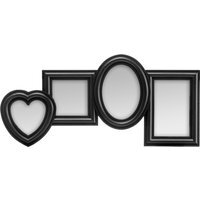 Maren 4 Photo Black Plastic Photo Frame - Black