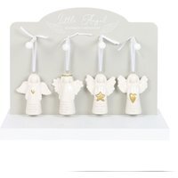 Angel Sentiment Ornaments Set 24 Meaningful Designs - White - thumbnail 1