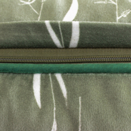 Fearne Printed Velvet Cushion - Sage Green / Feather - thumbnail 5