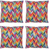 Rainbow Herringbone Outdoor Cushion - Orange / 4 - thumbnail 1