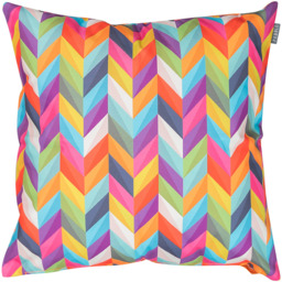 Rainbow Herringbone Outdoor Cushion - Orange / 4 - thumbnail 2