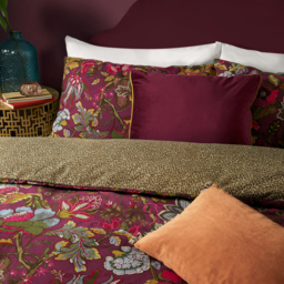 Viranai Exotic Floral Duvet Cover Set - Cerise / King - thumbnail 4