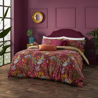 Viranai Exotic Floral Duvet Cover Set - Cerise / King