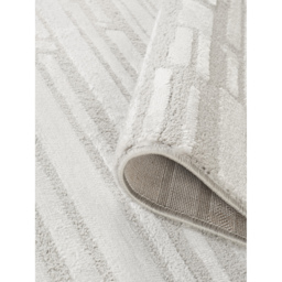 Hamilton Modern Sheen Area Rug - Blocked Bold Geometric Design Rug - Silver / 170cm - thumbnail 3