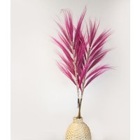 Rayung Pampas Grass Display Tropical Decor Handcrafted in Bali - Pink - image 1