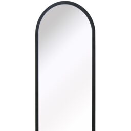 The Arcus Black Metal Framed Arched Wall Mirror - Black - thumbnail 5