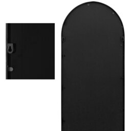 The Arcus Black Metal Framed Arched Wall Mirror - Black - thumbnail 4