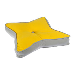 Star Floor Cushion - Yellow/Grey - thumbnail 2