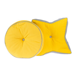 Star Floor Cushion - Yellow/Grey - thumbnail 4