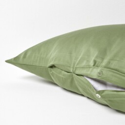 Homescapes Organic Egyptian Cotton V Shaped Pillowcase - Moss Green - thumbnail 2