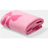 OHS Bow Print Fleece Throw - Pink