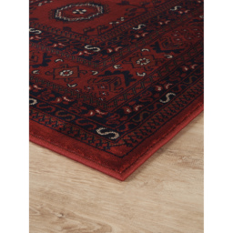 Yasmin Traditional Bukhara Indoor Living Room Area Rug Classic Oriental Runner - Red / 230cm - thumbnail 5