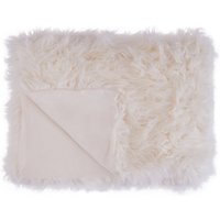 Bosie Lamina Cream Faux Fur Throw - Cream