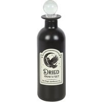 Dried Crow's Feet Decorative Glass Potion Bottle - Black