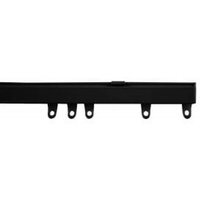 Black Fineline Aluminium Curtain Track - Black / 300cm