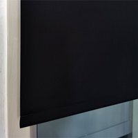Plain Blackout Roller Blinds - Black / 60cm